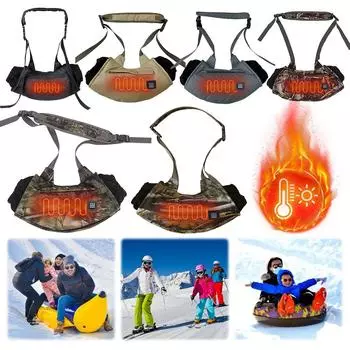 Электрическая грелка для рук с зарядкой через USB, подогреваемая муфта для рук с 3 скоростями и контролем температуры для зимней фотографии во время гольфа на открытом воздухе серый