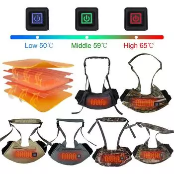 Электрическая грелка для рук с зарядкой через USB, регулируемая грелка для рук, водонепроницаемая термоперчаточная поясная сумка для зимней фотосъемки на открытом воздухе для гольфа чёрный