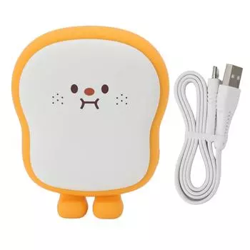 Электрическая грелка для рук, симпатичная, тост, USB, перезаряжаемая, грелка для рук, 6000 мАч, внешний аккумулятор для домашнего офиса