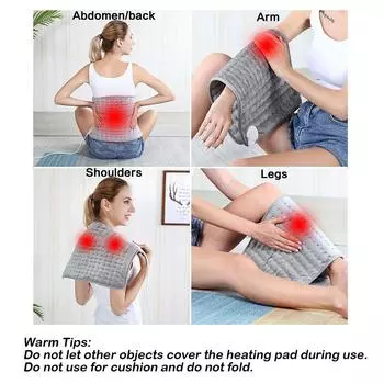 Электрическая грелка для спины и поясницы для облегчения боли, ультрамягкие влажные/сухие грелки