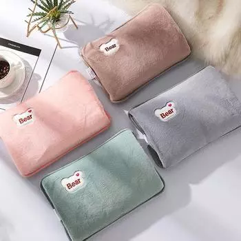 Электрическая грелка для воды Мягкая зимняя грелка для рук Многоразовая грелка с европейской вилкой Перезаряжаемая теплая карманная грелка для рук