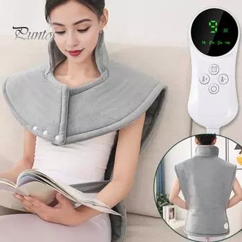 Электрическая грелка с автоматическим выключением, розетка 240 В, Великобритания, регулируемые кнопки, подогрев плеч, шеи, спины, 9 скоростей, регулировка температуры, управление одной кнопкой, грелка EU
