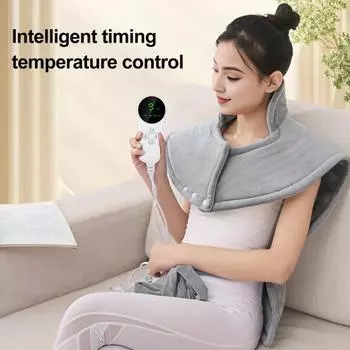 Электрическая грелка с автоматическим выключением, розетка США, регулируемые кнопки, подогрев плеч, шеи, спины, 9 скоростей, регулировка температуры, управление одной кнопкой, грелка US Plug