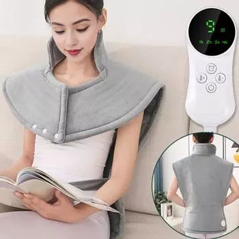 Электрическая грелка с розеткой UK Регулируемые кнопки Автоматическое выключение Подогрев шеи, плеч, спины 9 уровней Регулировка температуры Управление одной кнопкой Грелка UK
