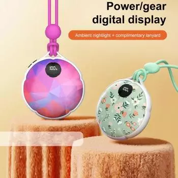 Электрическая грелка со светодиодной подсветкой, 3 температурных режима, регулируемый ЖК-дисплей, тип C, перезаряжаемая, портативная, подвесная, мини-обогреватель для рук A