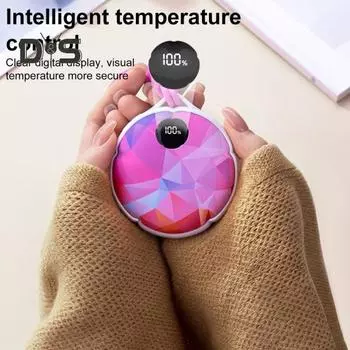 Электрическая грелка со светодиодной подсветкой, 3 температурных режима, регулируемый ЖК-дисплей, тип C, перезаряжаемая, портативная, подвесная, мини-обогреватель для рук B