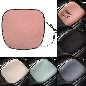 Электрическая грелка, USB-подушка для сиденья с подогревом, теплая подушка для домашнего стула, автомобильных сидений розовый