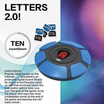 Электрическая игра в слова «Быстрое мышление», алфавит, быстрая семейная настольная игра для 2–8 игроков, прочная, образовательная, обновление 2.0 красный