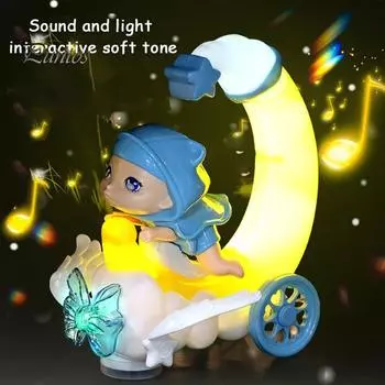 Электрическая игрушечная лунная машинка с музыкальным светом, вращение на 360 градусов, преодоление препятствий, обучающий мультяшный трюковой автомобиль для малышей, мальчиков и девочек, подарок фиолетовый