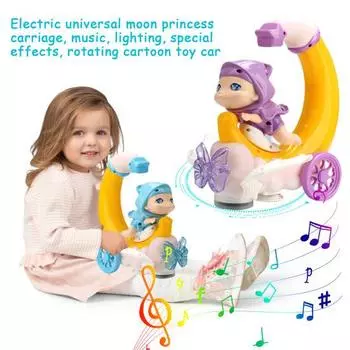 Электрическая игрушечная лунная машинка с музыкальным светом, вращение на 360 градусов, преодоление препятствий фиолетовый