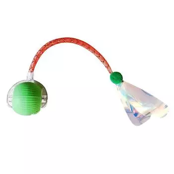 Электрическая игрушка для кошек, перезаряжаемая автоматическая игрушка для дрессировки домашних животных с эластичным сетчатым хвостом A