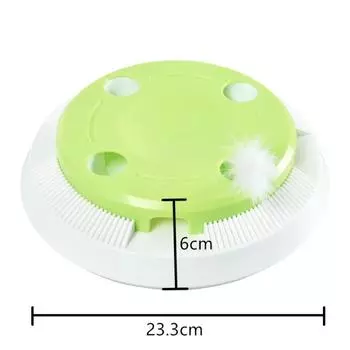 Электрическая игрушка для кошек, забавная кошка, автоматическая вращающаяся тизерная пластина для игр с кошками, игрушки для мышей и животных, интерактивная игрушка для упражнений зелёный