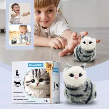 Электрическая игрушка для кошек, звуковая интерактивная игрушка для детей, имитация кошки One Size