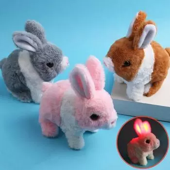 Электрическая игрушка кролик Интерактивная мягкая игрушка прыгающая ушка дергающаяся трясущаяся игрушка кролик