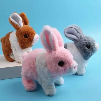 Электрическая игрушка кролик интерактивная мягкая игрушка прыгающие уши дергающийся трясущийся кролик игрушка для малышей игрушка для ползания на животе пасхальные подарки