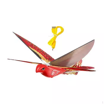 Электрическая игрушка-птица для детей, летающая на радиоуправлении на открытом воздухе красный