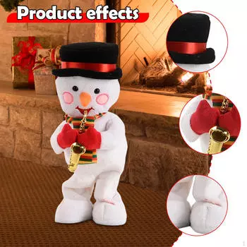 Электрическая игрушка Снеговик Настольное украшение Рождественское украшение Декоративный подарок на праздник