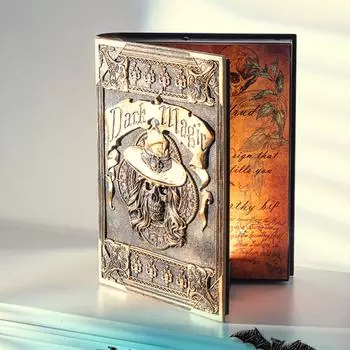 Электрическая индукционная книга «Магия», Креативный и персонализированный звук и свет, Декоративный реквизит для атмосферы для дома с привидениями и секретной комнаты One Size коричневый