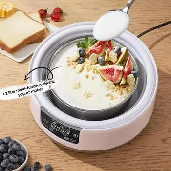 Электрическая йогуртница с регулируемой температурой и контролем времени 1,2 л многофункциональная йогуртница A EU