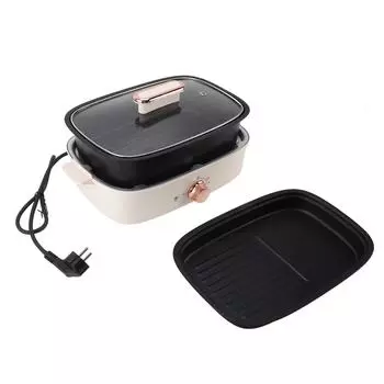 Электрическая кастрюля для приготовления пищи с антипригарным покрытием, сковорода-гриль, многофункциональная электрическая плита для приготовления пищи L