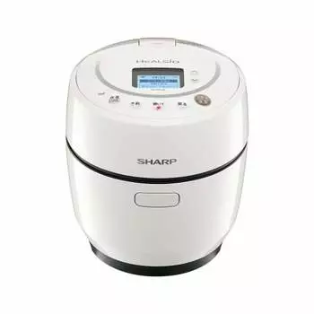 Электрическая кастрюля для приготовления пищи Sharp Healsio Hot Cook объемом 1,0 л для 1–2 человек, подключение к смартфону, 2 уровня, белая KN-HW10E-W