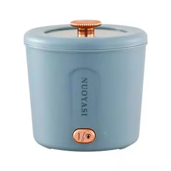 Электрическая кастрюля Yousheng, 1 л, мини-плита для рамэна, защита от перегрева, легко чистится, портативная, многофункциональная, электрическая кастрюля с вилкой стандарта США синий