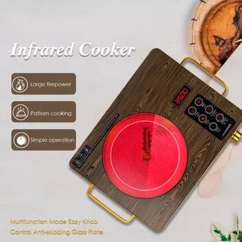 Электрическая керамическая плита со светодиодным цифровым дисплеем, бытовая многофункциональная, 3500 Вт, мощная керамика кофейный