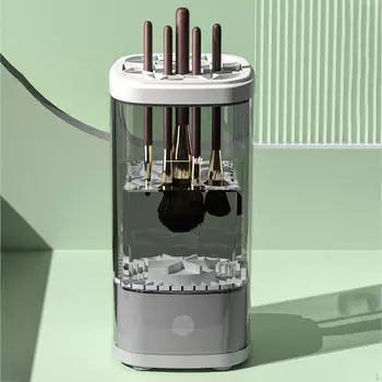 Электрическая кисть для макияжа, блендер для чистки машины, портативный для кистей всех размеров, автоматический grey white