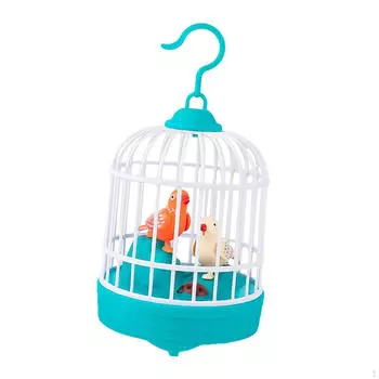 Электрическая клетка для птиц с голосовым управлением и активацией звука, реалистичная электронная клетка для моделирования синий
