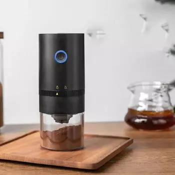 Электрическая кофемолка 1 шт., домашняя, маленькая, автоматическая, портативная, для кофейных зерен белый