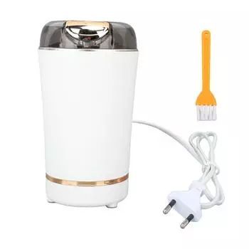 Электрическая кофемолка 200 Вт с лезвиями из нержавеющей стали, эффективная небольшая кофемолка для трав и специй