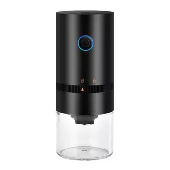 Электрическая кофемолка для кофе в зернах, зарядка типа C чёрный