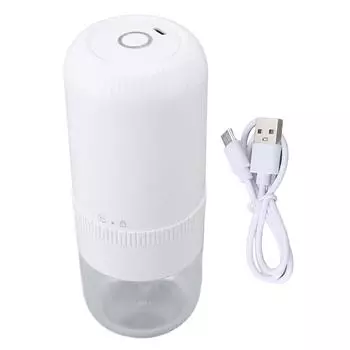 Электрическая кофемолка для кофейных зерен, белая, с зарядкой через USB, беспроводная, с регулируемой степенью помола, многофункциональная кофемашина