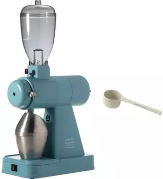 Электрическая кофемолка Kalita Coffee Mill с устройством для устранения статического электричества Next G2 Aqua Blue с мерным стаканом, сделано в Японии, бесшумная [ограниченный цвет]