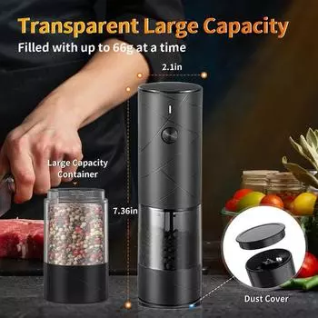 Электрическая кофемолка с теплой светодиодной подсветкой, регулируемая грубость, автоматическая мельница для кухни, ресторана 2