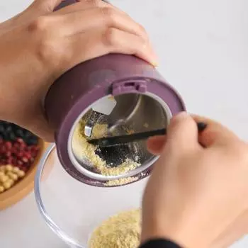 Электрическая кофемолка Yousheng, компактная мельница для специй, многофункциональный кухонный инструмент из пищевой нержавеющей стали для круп и перца US Plug фиолетовый