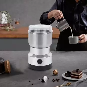 Электрическая кофемолка Yousheng, мини-мельница для измельчения зерна, специй, перца, ультратонкая пищевая мельница, простая в управлении одной рукой, мельница для кофейных зерен, риса, специй, трав US Plug
