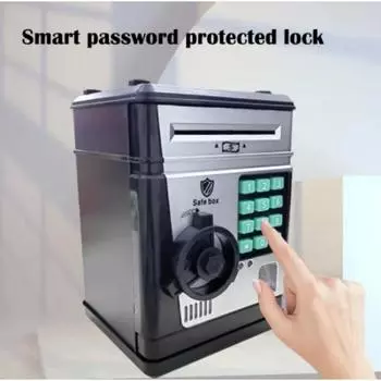 Электрическая копилка с мультипликационным паролем отпечатков пальцев, денежный ящик, экономящий деньги, автоматический банкомат, сейф, ролевые игры, игрушка для детей, подарок