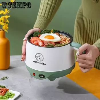 Электрическая кухонная машина, бытовая кастрюля на 1-2 человека, многофункциональная электрическая рисоварка, сковорода с антипригарным покрытием, многофункциональная плита для лапши, электрическая кастрюля зелёный