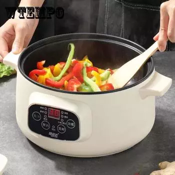 Электрическая кухонная машина, одно-/двухслойная кастрюля, бытовая рисоварка для 1-2 человек, многофункциональная сковорода с антипригарным покрытием для дома 22cm