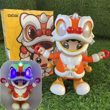 Электрическая кукла-робот «Танец льва», фигурка, украшение, интерактивная игрушка, ребенок ползает