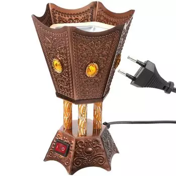 Электрическая курильница Настольная курильница Декоративный держатель для курильницы Металлическая курильница Подставка для благовоний (Вилка ЕС/Великобритания/США)