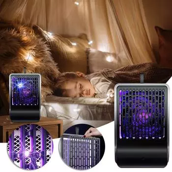 Электрическая лампа для уничтожения комаров, уличная портативная большая сетка, москитная ловушка O Kille R, USB, бытовая ловушка для комаров Free Size чёрный