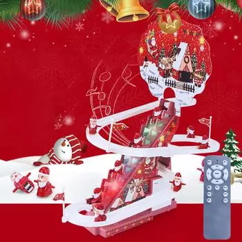 Электрическая лестница для восхождения, Санта-Клаус, креативная электрическая дорожка с дистанционным управлением, горка Санта-Клауса с музыкой для детей One Size
