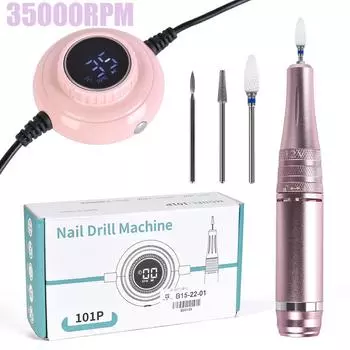 Электрическая маникюрная машинка 35000 об/мин, USB-сверло для ногтей, шлифовальная машина для полировки гель-лака, удаление электронной пилки, фрезерный набор инструментов для маникюрного салона