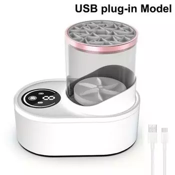 Электрическая машина для чистки макияжных кистей 3 в 1 с сушилкой-подставкой для макияжных кистей - Портативный автоматический USB инструмент для чистки косметических кистей