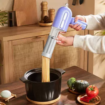 Электрическая машина для изготовления макаронных изделий и лапши, пресс для домашней кухни фиолетовый