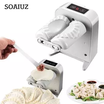 Электрическая машина для изготовления пельменей с ложкой и кистью, автоматическая формовочная машина для изготовления пельменей, регулируемый и простой в эксплуатации домашний пресс для пельменей One Size белый