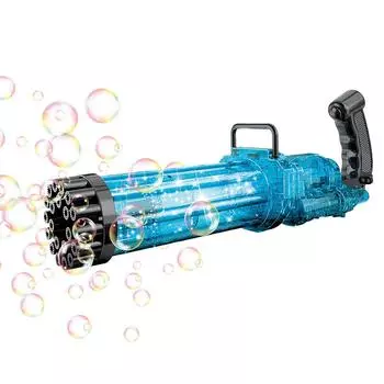 Электрическая машина для изготовления пузырьков со светодиодной подсветкой и музыкой для детей. Машина для изготовления пузырьков с 21 отверстием синий