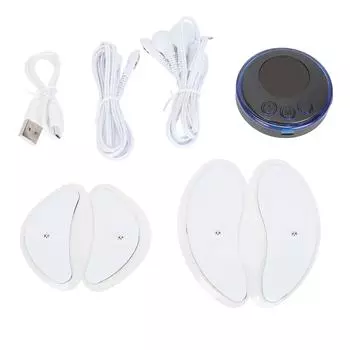 Электрическая машина для похудения лица с 2 парами пластырей, микротоковая подтяжка, перезаряжаемая через USB лицевая панель